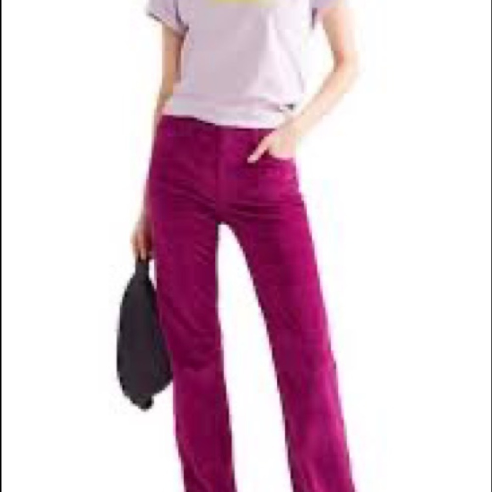 Current/Elliott Purple Straight Leg Pants